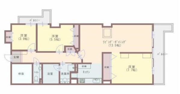 ビクトリアコート夙川の物件間取画像